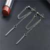 Metal earrings, long chain, simple and elegant design