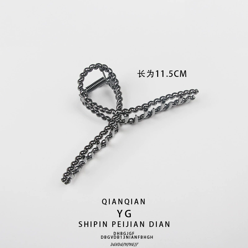 Hairgrip, shark, matte crab pin for bath, ponytail, simple and elegant design