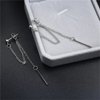 Metal earrings, long chain, simple and elegant design