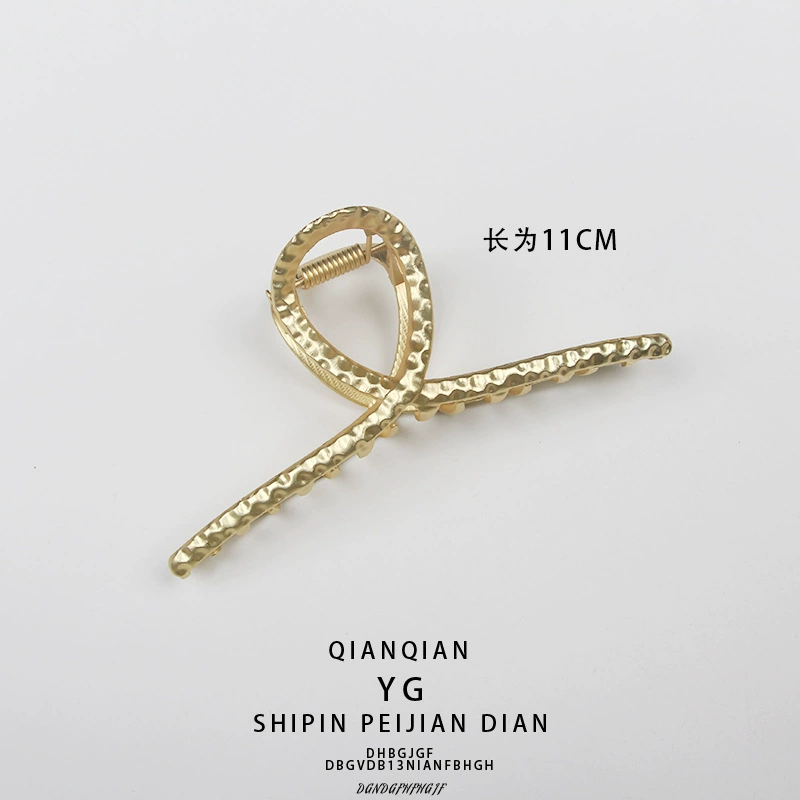 Hairgrip, shark, matte crab pin for bath, ponytail, simple and elegant design