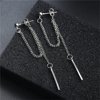 Metal earrings, long chain, simple and elegant design