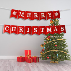 クリスマスのアルファベットは旗を掲げます。