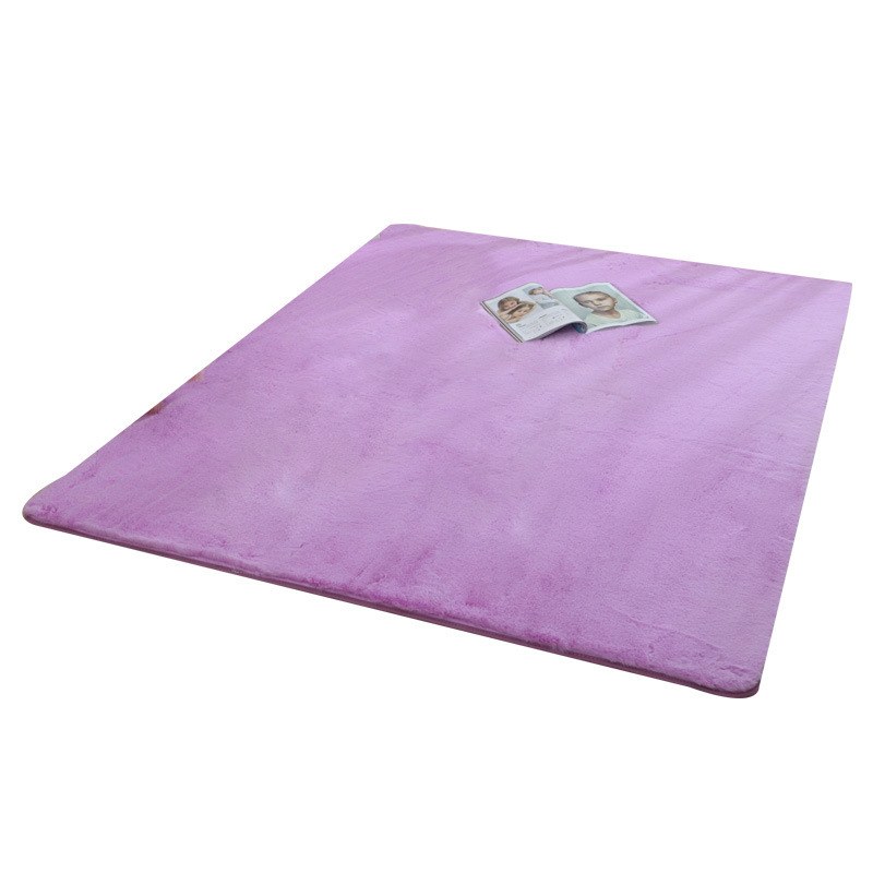 Alfombra de imitación de piel de conejo, alfombra para mesa de centro de la sala de estar, alfombra sencilla y moderna para dormitorio, alfombra gruesa lavable para estudio.