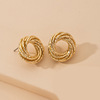 Brand retro fashionable design metal earrings, 2021 collection, European style, internet celebrity, trend of season