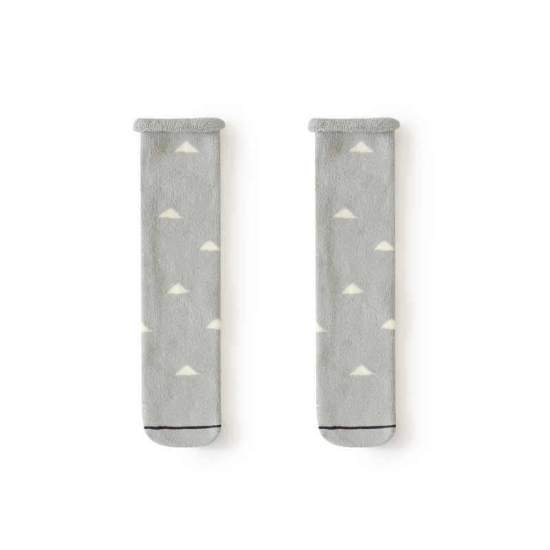 20 años calcetines para niños otoño e invierno nuevo cálido engrosamiento forrado de lana bebé Terry calcetines tubo largo sin tacón boca suelta calcetines para bebés