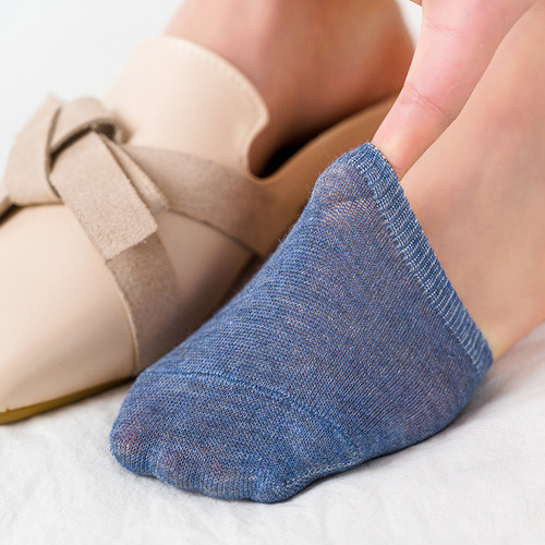 Front half socks, half socks, women's front foot socks, summer invisible socks, high heels socks, invisible cotton boat socks for women