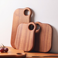 Whole wood ebony cutting board, small solid wood cutting board, paint-free and glue-free food supplement chopping board, cute chopping board for home use