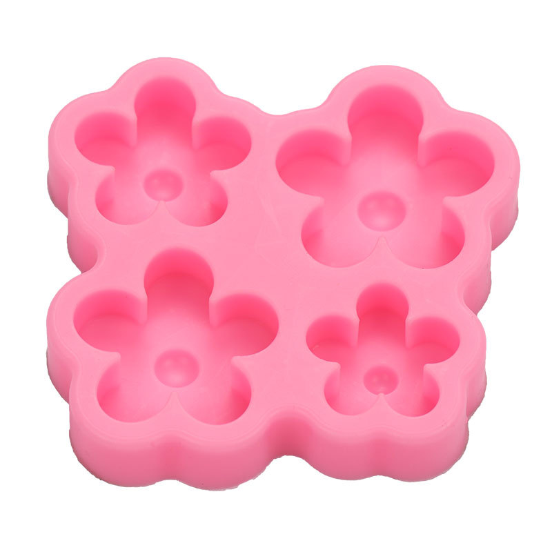 Fondant tamaño flor silicona molde jalea pudín chocolate DIY epoxi arcilla suave molde de silicona decorativa