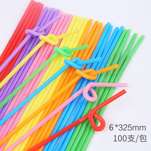 彩色艺术吸管一次性可弯曲塑料吸管饮料果汁创意造型吸管黑色透明