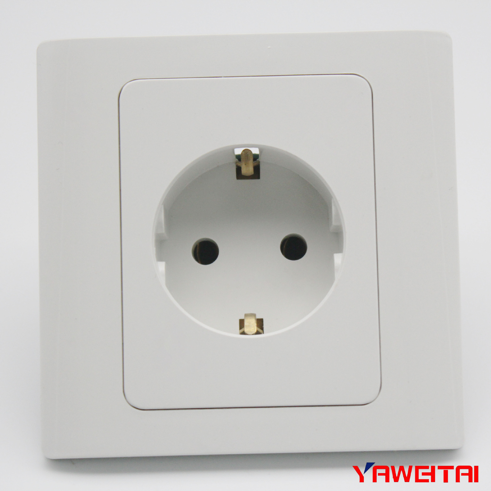 雅威大面板欧标插座SCHUKO/ 86型德标插座 单联地插