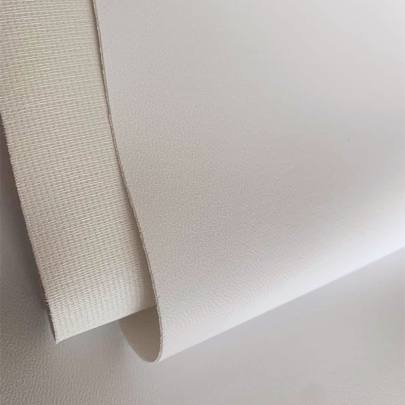 Spot Wholesale White Goatskin Pattern Artificial Leather Pvc Knitted White Background 0.6mm Digital Printing Leather Base Material
