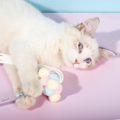 Cat Funny Stick Plush Combination Cat Fighting Stick Pet Cat Toy Acrylic Cat Fairy Cat Funny Stick Toy Wholesale