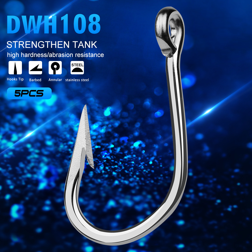 Deep sea boat fishing sea fishing stainless steel hooks with…