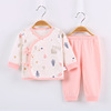 Split overall for new born, children's cotton set, thermal underwear, long sleeve