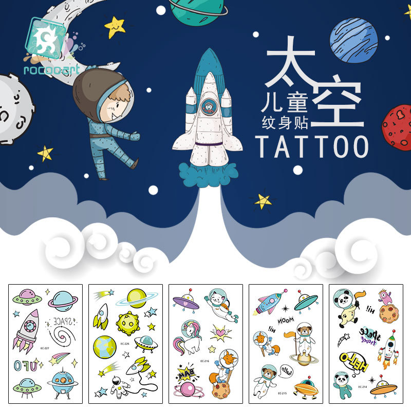 waterproof space tattoo stickers