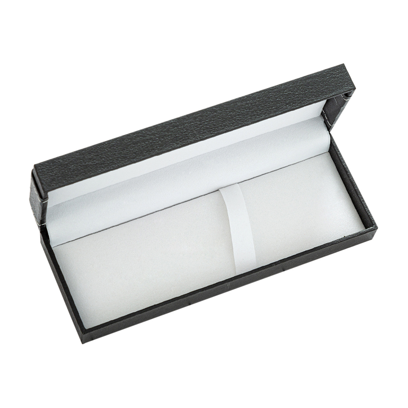 Fuente de la fábrica de impresión de publicidad de regalo bolígrafo Flip caja de cuero de metal caja de papelería de regalo Logotipo de impresión