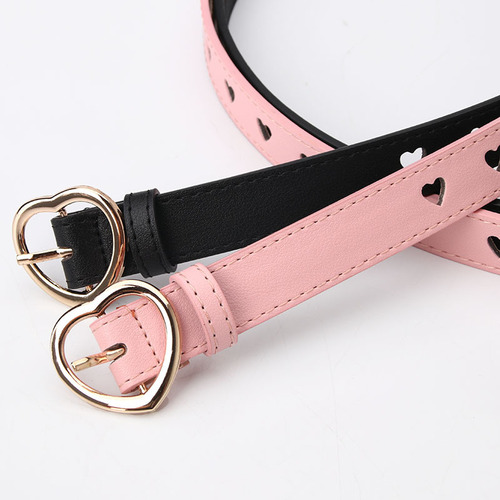 New punch-free love hollow belt for women, versatile, sweet girls sweater dress decorative belt manufacturer