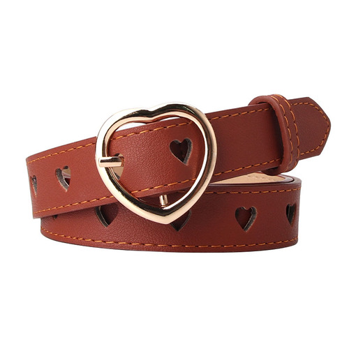 New punch-free love hollow belt for women, versatile, sweet girls sweater dress decorative belt manufacturer