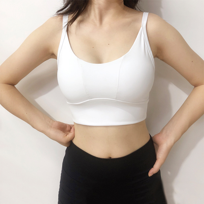 Chaleco deportivo de yoga para mujer estilo coreano abrigo trasero pecho a prueba de golpes sensación desnuda cabestrilla de secado rápido entrenamiento físico sujetador entrega