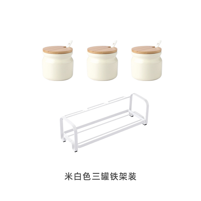 Creativo nórdico cocina condimento tarro hogar cerámica condimento caja traje de almacenamiento de cerámica aceite botella condimento tarro traje