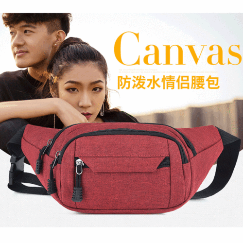 Factory wholesale new fashion simple men's and women's waist bags Oxford cloth waterproof large-capacity chest bags casual sports waist bags