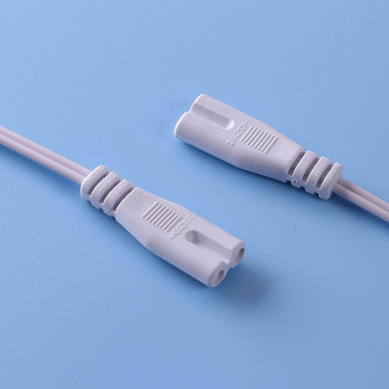 T4T5灯管连接线0.3平方15CM单头灯管8字尾插