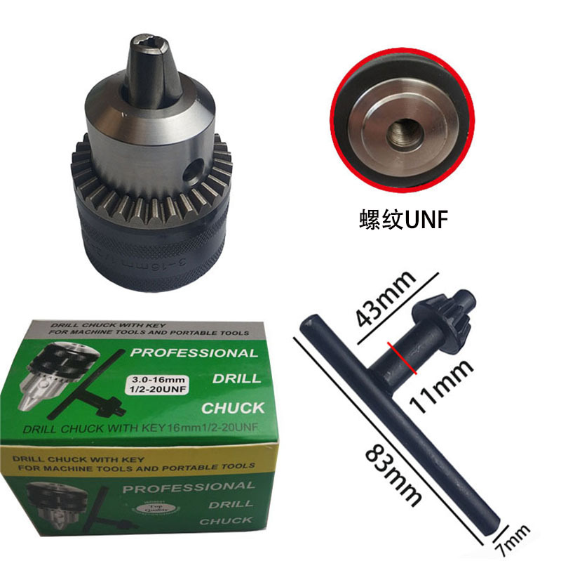 Llave transfronteriza Chuck traje lote de aire llave eléctrica manija redonda biela manual de tres mandíbulas Chuck traje 5 Unid