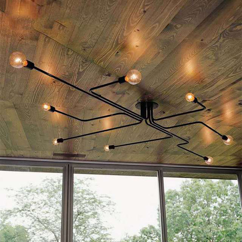 American-style creative minimalist modern living room iron industrial style ceiling lamp study bedroom restaurant clothing store LED light