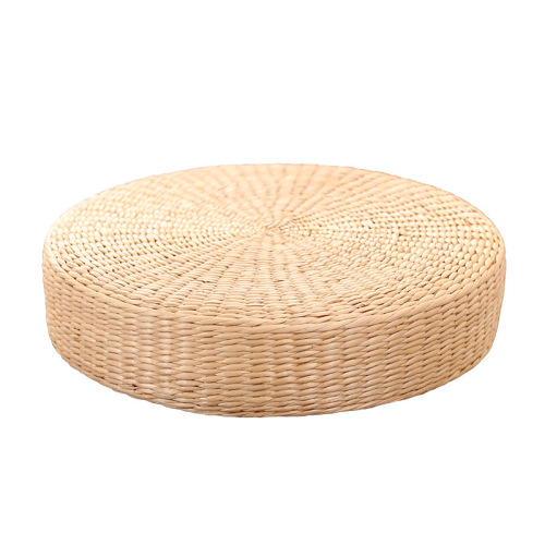 Thickened cushion for meditation mat, handmade grass weaving, straight edge, for sitting on the tatami mat, for sitting and praying, yoga mat, reed grass
