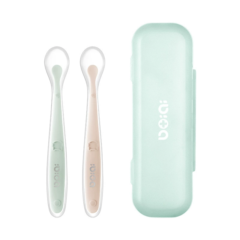 Детский силиконовый мягкий пластиковый набор ложки для новорожденных детей