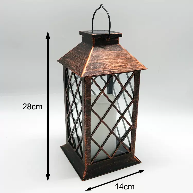 跨境爆款太阳能灯笼蜡烛风灯LED电子蜡烛庭院花园装饰灯厂家直销