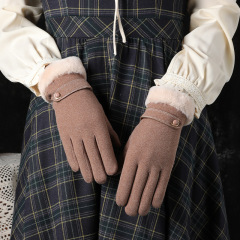 Winter Women's Warm Insulated Gloves for Girls Autumn Winter Outdoor Fleece Lined Thick Windproof Cold Proof Touch Screen Riding Driving