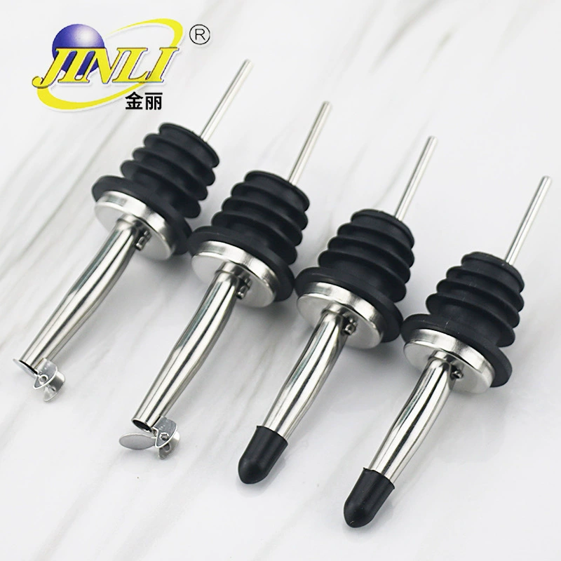 Фабрика оптовой нержавеющей стали вина рот вина Pourer высокая крышка с небольшой черной крышкой вина Pourer бар оптовой