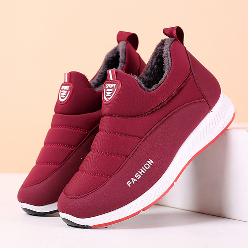 Cotton shoes for women  winter plus velvet warm mom shoes casual old Beijing cloth shoes thickened anti-slip waterproof snow boots