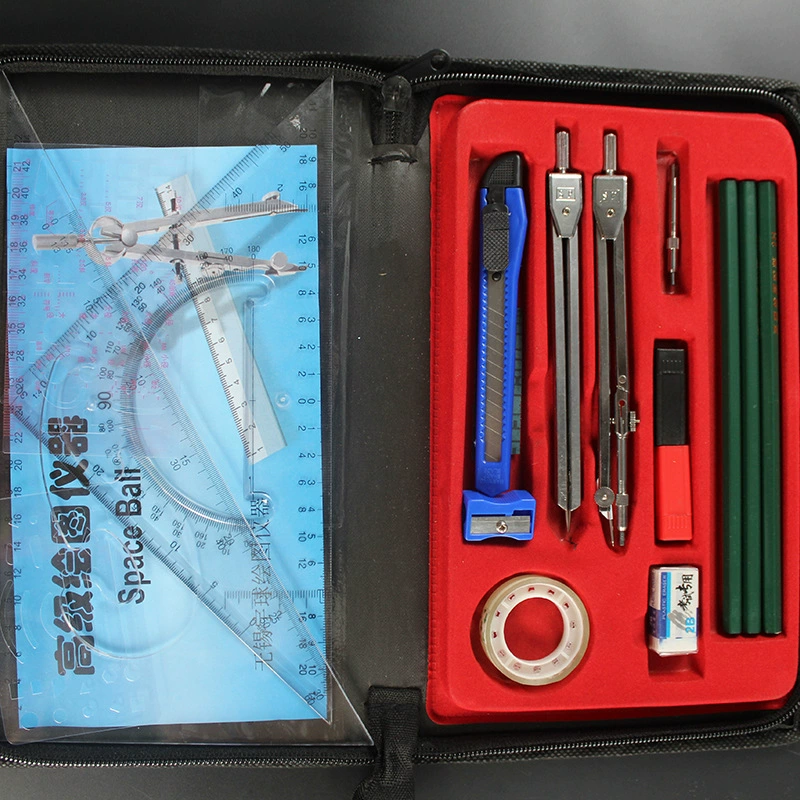 Spaceball Юцю Drawing Instrument Pack Drawing Pack Ruler Set Drawing Tool Kit Wholesale Metal Ruler