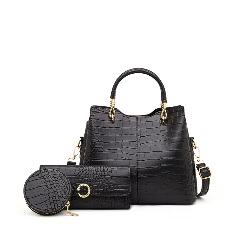 Vintage Crocodile Pattern Shoulder Bag Set For Mothers And Daughters_voghion.com