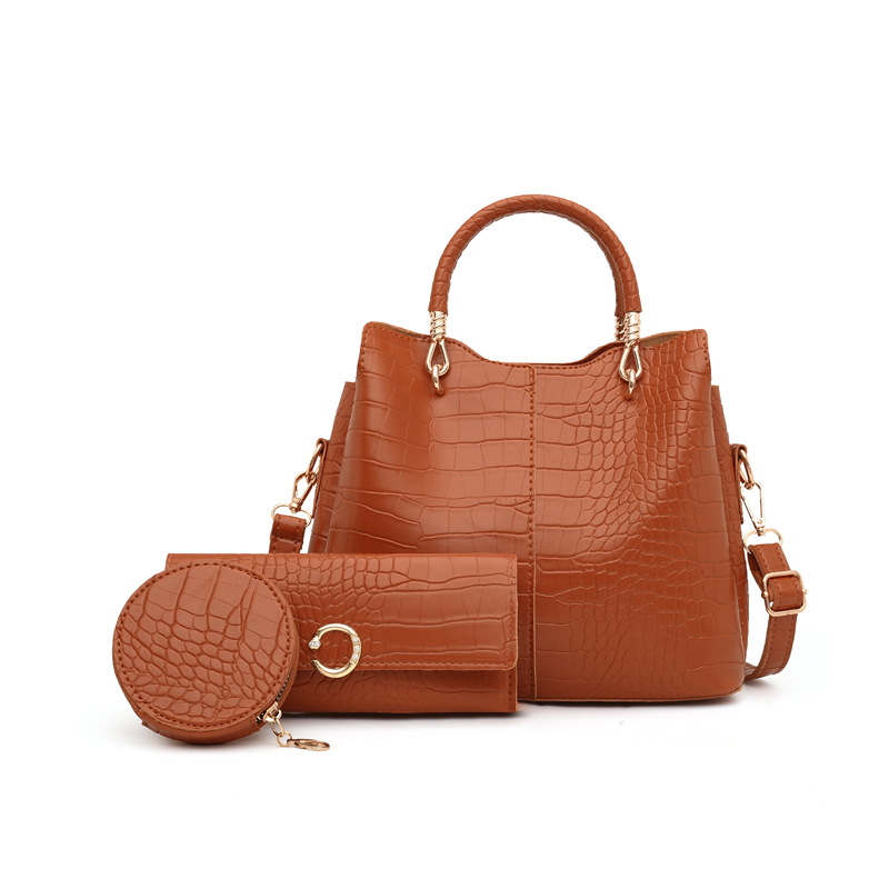 Vintage Crocodile Pattern Shoulder Bag Set For Mothers And Daughters_voghion.com