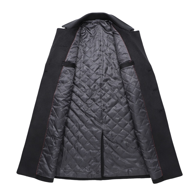 秋冬新作 イギリス風 メンズ 裏起毛ウールコート メンズ ミドル丈 ウール混紡コート 卸売 xz1722