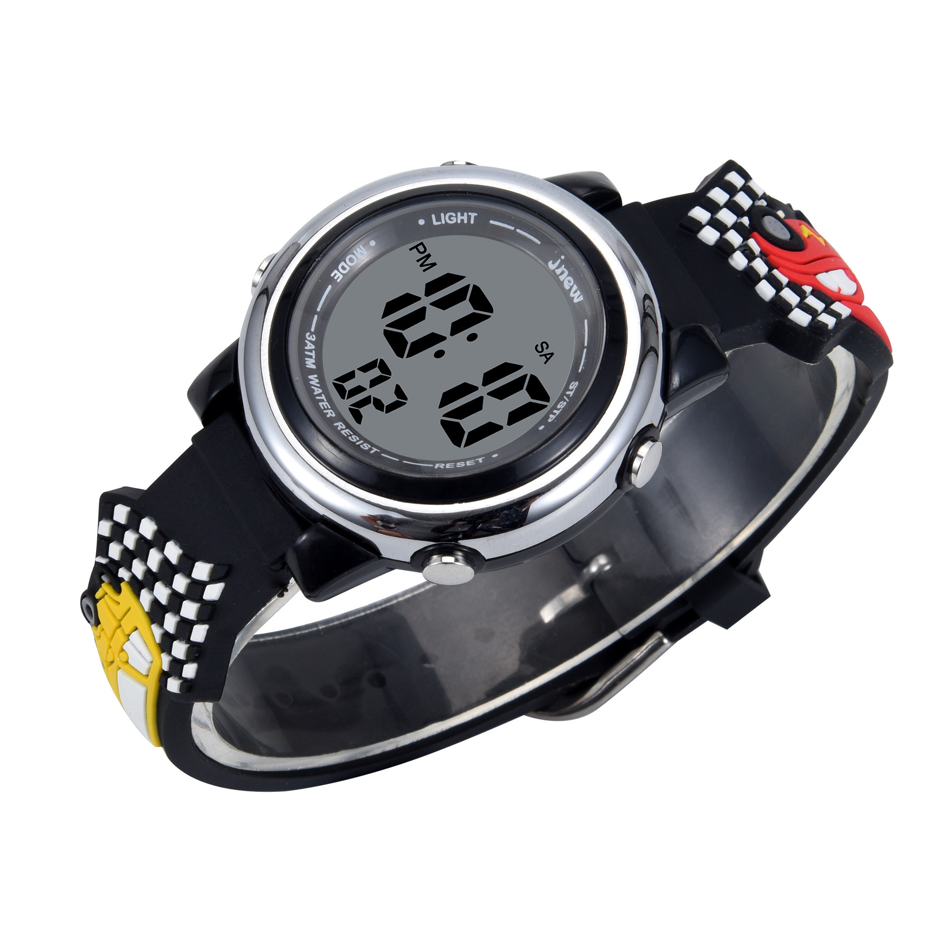 Børneur Farverigt lys-i-mørke vandtæt multifunktionelt ur Sports børneur tegneserie LED elektronisk ur_voghion.com