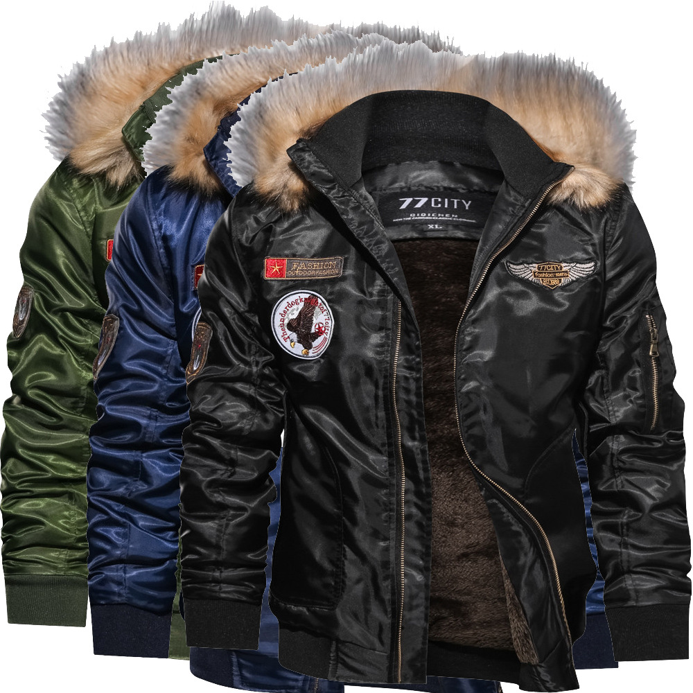 Abbigliamento uomo tuta invernale da volo giacca di cotone larga_voghion.com