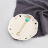 L Creative stainless steel coffee spoon watermelon dessert spoon fork retro summer ice cream spoon spoon spoon fork gift box