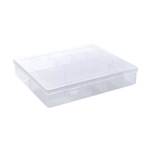 PP14 grid removable transparent plastic jewelry toys hardware screw parts stationery desktop makeup storage box