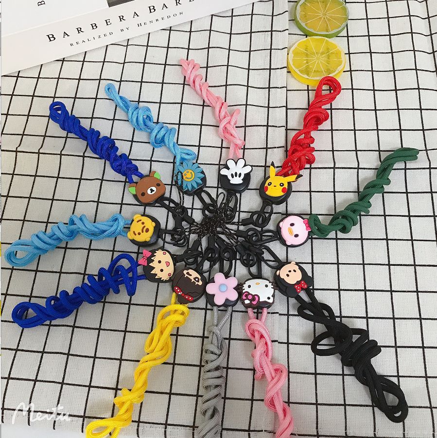 Creativo ins estilo cordón Tarjeta de Identificación Cordón de transferencia térmica correa de teléfono móvil accesorios de dibujos animados cuerda de teléfono móvil colgante