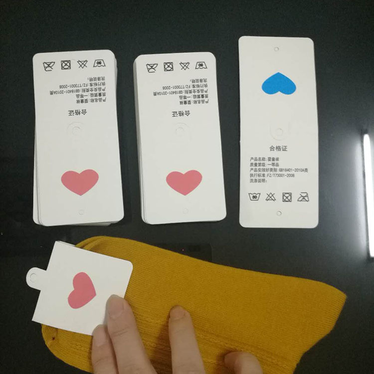 Spot wholesale large quantities of preferential price socks label elevator tag card card head sign certificate for listing