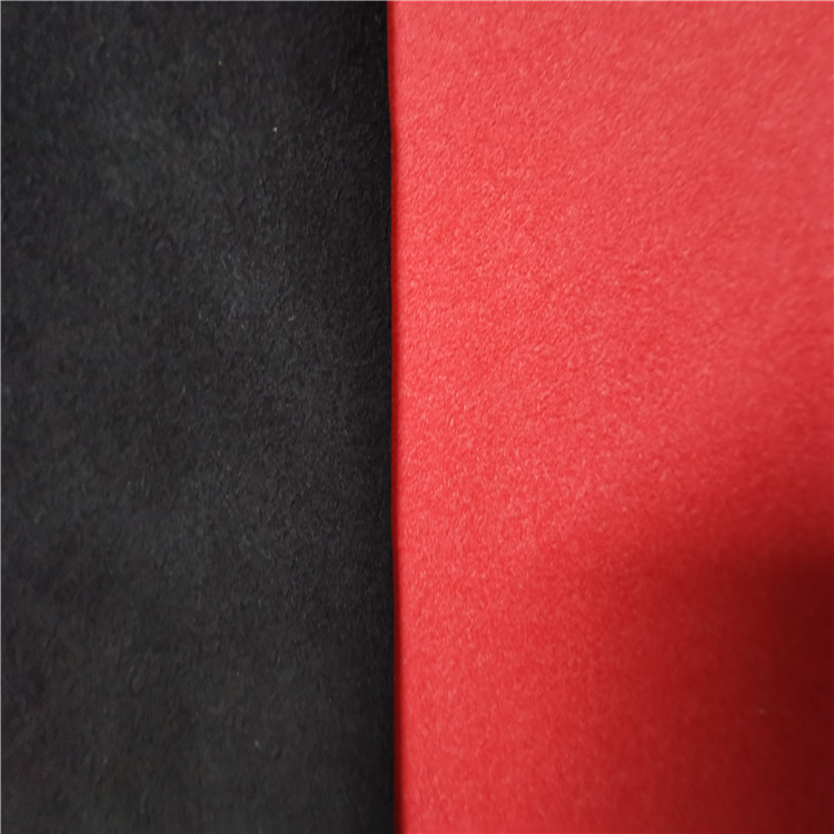 Red and black double color flat leather pocket 2.0-3.0mm ultra-fiber flat leather pocket ultra-resistant ultra-fiber non-slip competitive leather pocket double