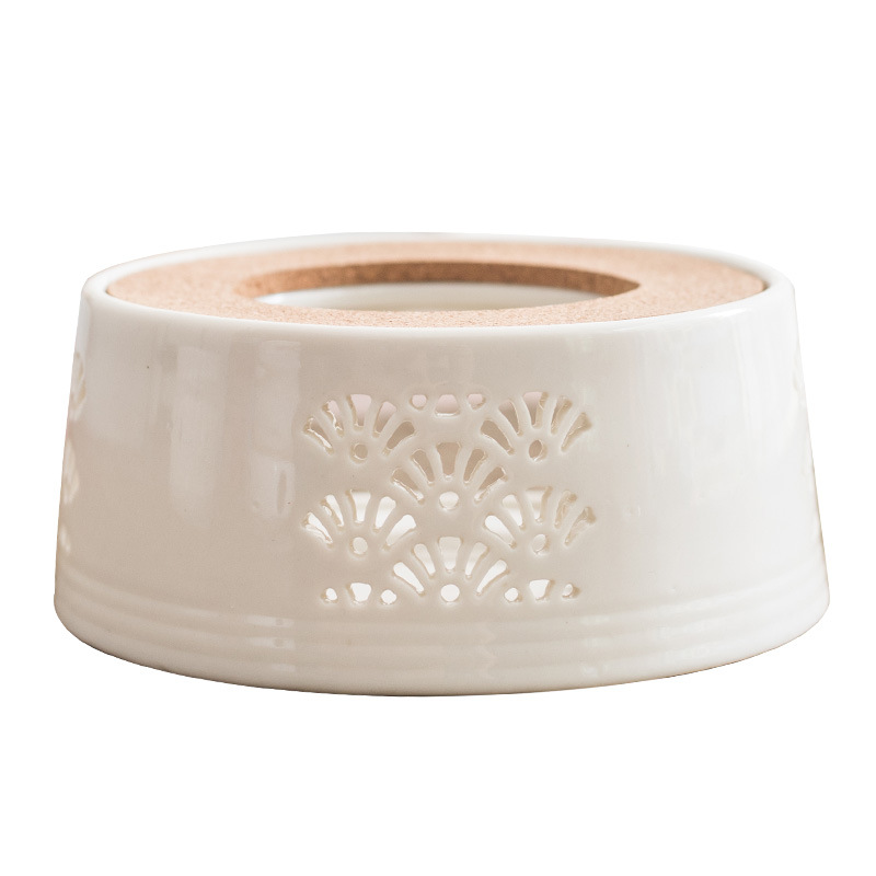 Yunhua estilo japonés hueco de la vela de calefacción calentador de té de base redonda calentador de té Dehua juego de té de cerámica