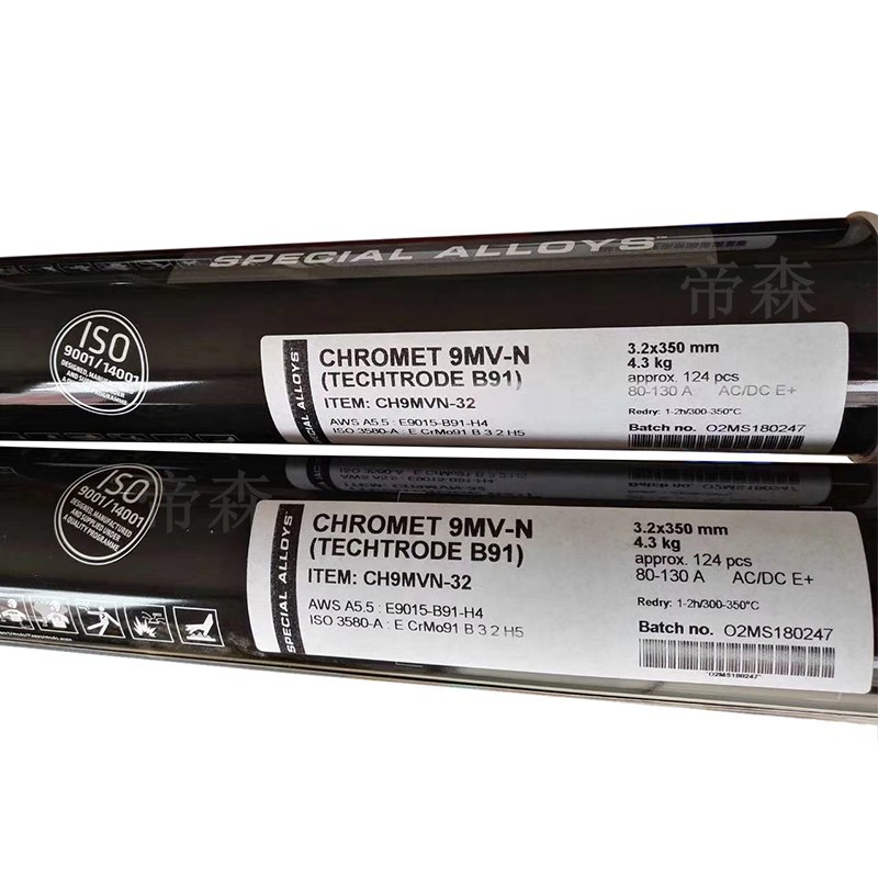英国曼彻特E9015-B91 H4焊条 CHROMET 9MV-N热强钢焊条  量大详谈
