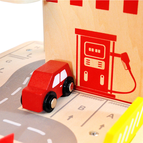 New Cloud Children's Wooden Parking Lot Model Simulation Toy for 1-3-6 Year Old Boys Track Car Toy Small Car