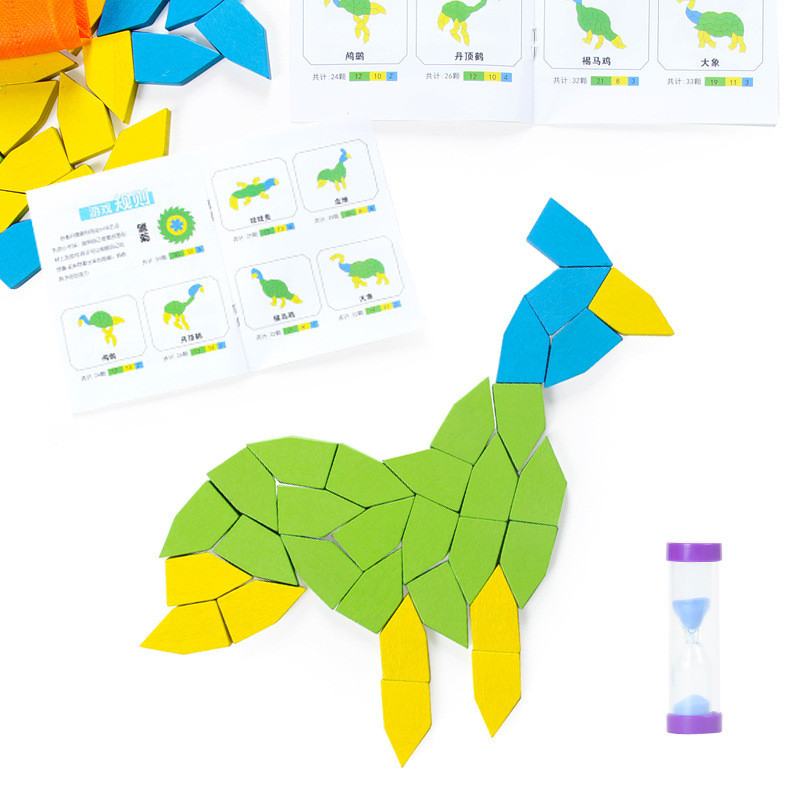 Rompecabezas creativo al por mayor, rompecabezas de educación temprana para niños, formas geométricas, rompecabezas de rompecabezas de rompecabezas, juguetes de madera