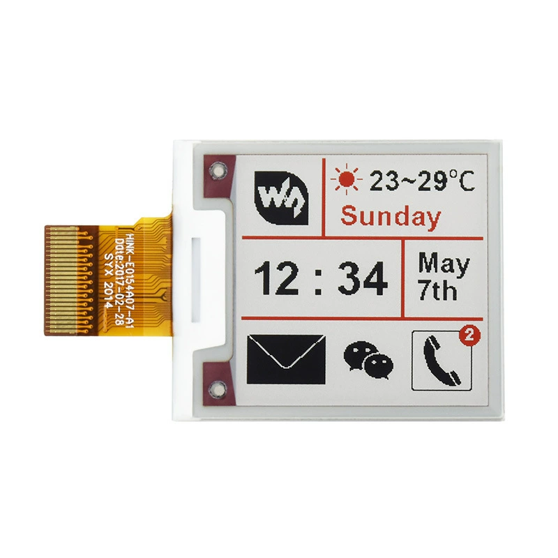 Модуль электронного бумажного дисплея micro: Raspberry Pi 4, 1.54 дюйма, тип B, незастеклённый экран, красно‑чёрно‑белая гамма